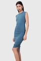 Bavlněné šaty AllSaints SONNY W238DC modrá AW25