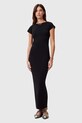 AllSaints rochie din bumbac KATARINA maxi negru W253DC