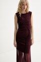 Gestuz sukienka drapowana 10910318 bordowy