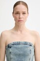 Gestuz rochie din denim albastru 10910470
