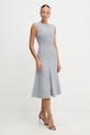 Šaty s prímesou vlny Karl Lagerfeld A3W13034 sivá AW25