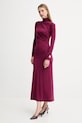 Simona Corsellini sukienka A25CPAB00601 bordowy AW25