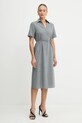 BOSS rochie din lână 50541988 gri AW25
