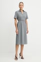 BOSS sukienka wełniana 50541988 szary AW25