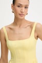 Φόρεμα Bardot κίτρινο 59902DB
