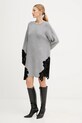 Pinko sukienka z dodatkiem wełny 105504.A2R1 szary AW25