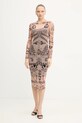 Pinko sukienka 105797.A2VM beżowy AW25