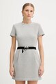 Φόρεμα με προσθήκη μαλλιού Pinko casual γκρί 106084.A2ZQ