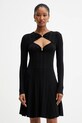 Obleka Marciano Guess KATHLEEN Z elastanom črna 5YGK16.5875Z