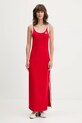 Φόρεμα adidas Originals 3S TANK DRESS κόκκινο JD4620