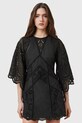 AllSaints sukienka bawełniana LUCI W138DC czarny
