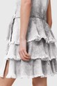 AllSaints rochie din bumbac CAVARLY gri W275DC
