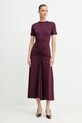 Šaty Victoria Beckham 1325JDR006476A burgundské AW25