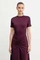 Šaty Victoria Beckham burgundské 1325JDR006476A