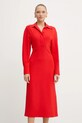 Victoria Beckham sukienka casual czerwony 1325WDR006598A
