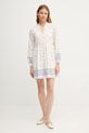 Βαμβακερό φόρεμα Pepe Jeans PL953758 λευκό AW25