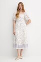 Bavlněné šaty Pepe Jeans PL953759 bílá AW25