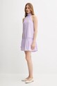 Pepe Jeans sukienka bawełniana PL953761 fioletowy AW25