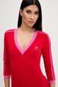 adidas Originals rochie Maxi Dress V rosu JW3668