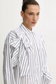 MSGM rochie din bumbac alb 3941MDA14X.257630