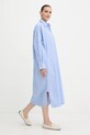 Weekend Max Mara sukienka bawełniana MOLINA 2525226121600 niebieski AW25