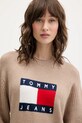 Одежда Платье с примесью шерсти Tommy Jeans DW0DW21462 бежевый