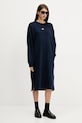 Βαμβακερό φόρεμα Tommy Jeans DW0DW21484 σκούρο μπλε AW25