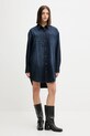 Džínové šaty Tommy Jeans námořnická modř DW0DW21650