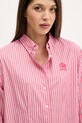 Tommy Jeans sukienka bawełniana różowy DW0DW21786