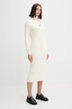 Tommy Jeans rochie din bumbac DW0DW22167 bej AW25