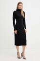 Weekend Max Mara sukienka z dodatkiem wełny OCROMA 2525326022600 czarny AW25