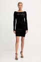Patrizia Pepe rochie de catifea 2A2979.J343 negru AW25