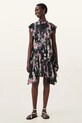 AllSaints sukienka FLEUR rozkloszowany czarny W370DC
