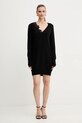 Ermanno Scervino sukienka z dodatkiem wełny casual czarny D474Q501APNJG