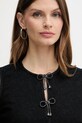 Liu Jo rochie jeans negru UF5152.D0264