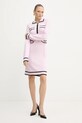 Liu Jo rochie din amestec de mătase TF5251.MS59L roz AW25