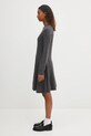 Vlnené šaty Lacoste EF4161 sivá AW25