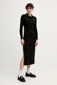 Lacoste sukienka bawełniana bawełna czarny EF5297