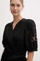 Dkny rochie din bumbac negru P5DB0B48