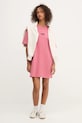 Vans sukienka bawełniana VN0A4RU2ZRY1 różowy AW25