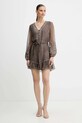 Guess rochie din mătase CAMILLA W5BK76.WE550 maro AW25