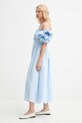 Одежда Льняное платье The Sleeper ALDR01G027N голубой