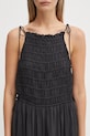 GANNI sukienka Viscose Habotai Maxi Smock Slip czarny W0571