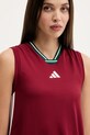 adidas sukienka House of Tiro bordowy JX5160
