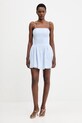 Bardot sukienka lniana 59920DB niebieski AW25