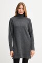 Pepe Jeans sukienka z dodatkiem wełny casual szary PL9537714
