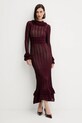 Îmbrăcăminte Twinset rochie 252TP3182 burgundia