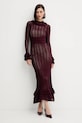 Îmbrăcăminte Twinset rochie 252TP3182 burgundia