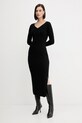 Odzież Twinset sukienka z wełną 252TP3330 czarny