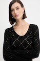 Twinset sukienka z wełną czarny 252TP3471